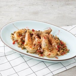 กุ้งแชบ๊วยคั่วพริกเกลือ