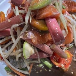 ตำแซลมอน+กุ้งสด