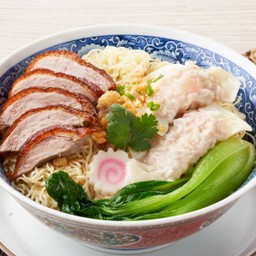 บะหมี่เกี๊ยวกุ้งเป็ดย่าง