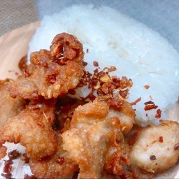 ชุดข้าวเหนียวไก่ทอดพริก