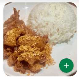 ข้าวหมูทอดกระเทียม