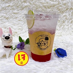 น้ำแดงมะนาวโซดา (เจ)