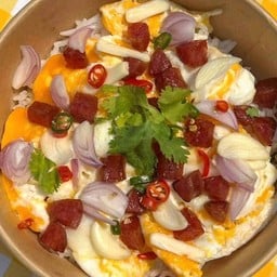 ข้าวไข่ขยี้กุนเชียง