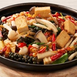 เห็ดรวมเต้าหู้ผัดฉ่าเจ