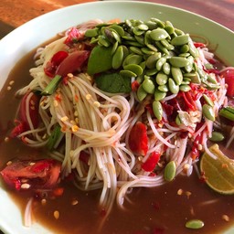 ตำเส้นขนมจีนกุ้งสด