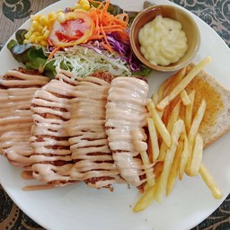 สเต็กไก่กรอบ 4ชิ้น