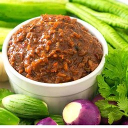 ปลาร้าทรงเครื่องผัดสุก(แจ่วบองผัดสุก)