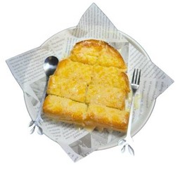 ขนมปังปิ้งเนย นม น้ำตาล