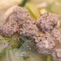 Clear Soup With Chinese Cabbage, Tofu And Minced Pork