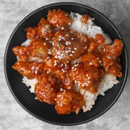 ข้าวไก่กรอบเกาหลี