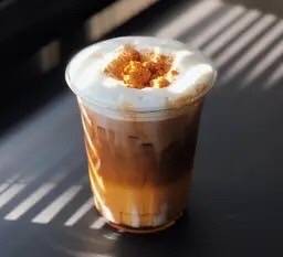Caramel biscuits macchiato