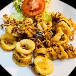 หมึกทอดกระเทียม