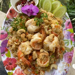 ข้าวผัดมันกุ้งเสวย
