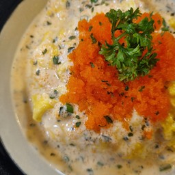 ข้าวไข่ข้นครีมไข่กุ้ง