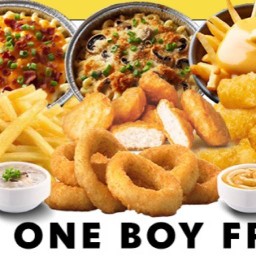 One boy fries -