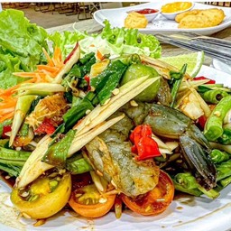 ตำกุ้งสด