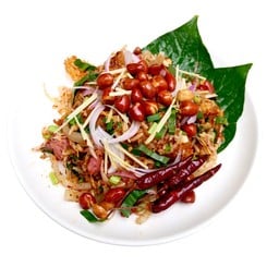 ยำแหนมข้าวทอด