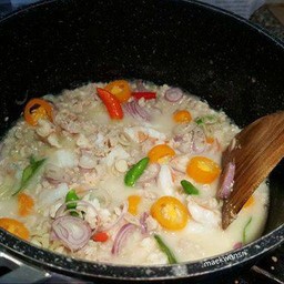 หลนปลาอินทรีย์+ผักสด