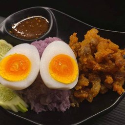 เหนียวสามชั้น+ไข่เป็ด+แจ่วรสเด็ด