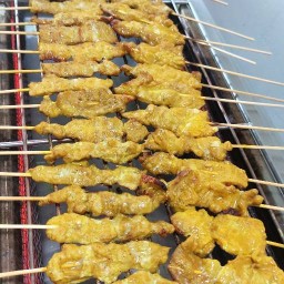 หมูสะเต๊ะหทัยราษฎร์ (สะเต๊ะสันคอ) หทัยราษฎร์ มีนบุรี