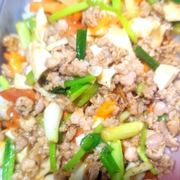 หมูสับผัดไข่เค็ม