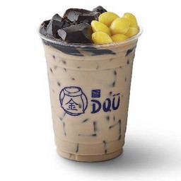นมสดแปะก๊วย+เฉาก๊วยเย็น (16 oz)