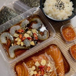 แซวม่อนดอง / กุ้งดอง นํ้าจิ้มรสเด๊ด พหลโยธิน 52