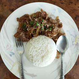 ข้าวหน้าเนื้อซอสญี่ปุ่น