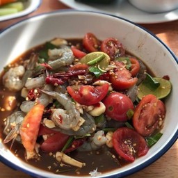 ตำกุ้งสด