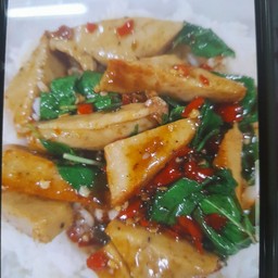 กะเพราหมูยอ