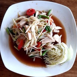 ตำปลาร้าหมูยอ