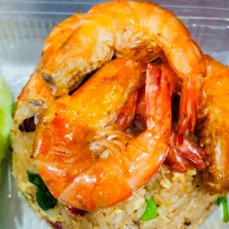 ข้าวผัดคะน้าปลาเค็มกุ้งสด