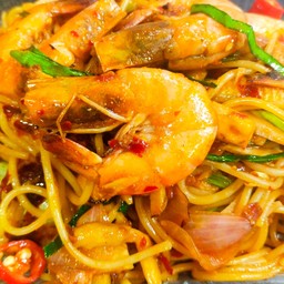 สปาเก็ตตี้ผัดต้มยำกุ้ง