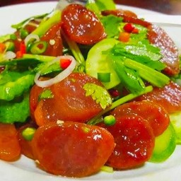 ยำไก่เชียงใส่แตงกวา (กับข้าว) แยกเครื่อง