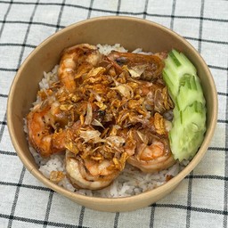 ข้าวกุ้งกระเทียม