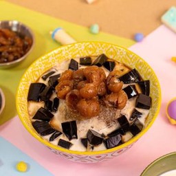 แป๊ะอ้วนคลายเย็น(เฉาก๊วยลำไยนมสด)