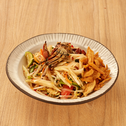 ตำเส้นจันท์ปูปลาร้า