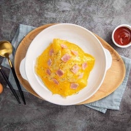 ข้าวไข่ข้นชีสส..แฮมไก่