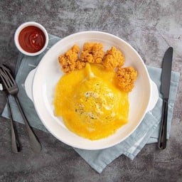 ข้าวไข่ข้นชีสสส..ไก่คาราเกะ