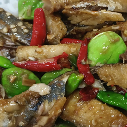 ปลาทูเถื่อนสะตอผัดกะปิ กับข้าว