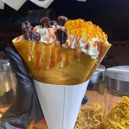 เครปวิปบราวนี่ฝอยทอง