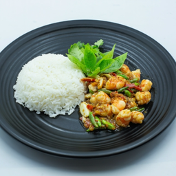 ข้าวกุ้งผัดพริกขี้หนู