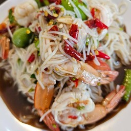 ตำขนมจีน กุ้งสุก