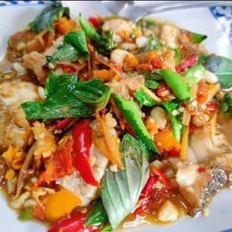 เนื้อปลาเก๋าผัดฉ่า