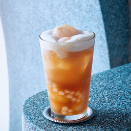 Lychee iced tea with pearl konjac