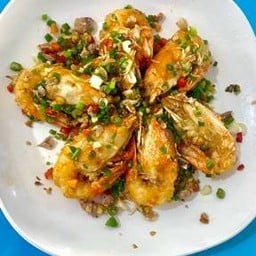 กุ้งแม่น้ำผัดพริกเกลือ