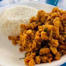 ข้าวคั่วกลิ้งหมู