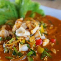 ข้าวทะเลผัดไข่เค็ม