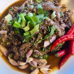 ก้อยเนื้อคั่วสุก(ขม)
