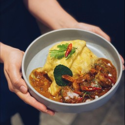 ข้าวไข่ข้น ผัดเครื่องแกงใต้